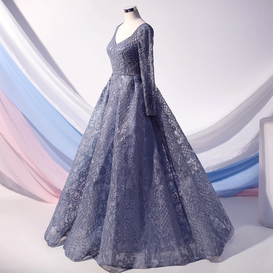 Lakshmigown Дубай модные вечерние кружевные платья Стразы бисером Роскошные Abendkleider