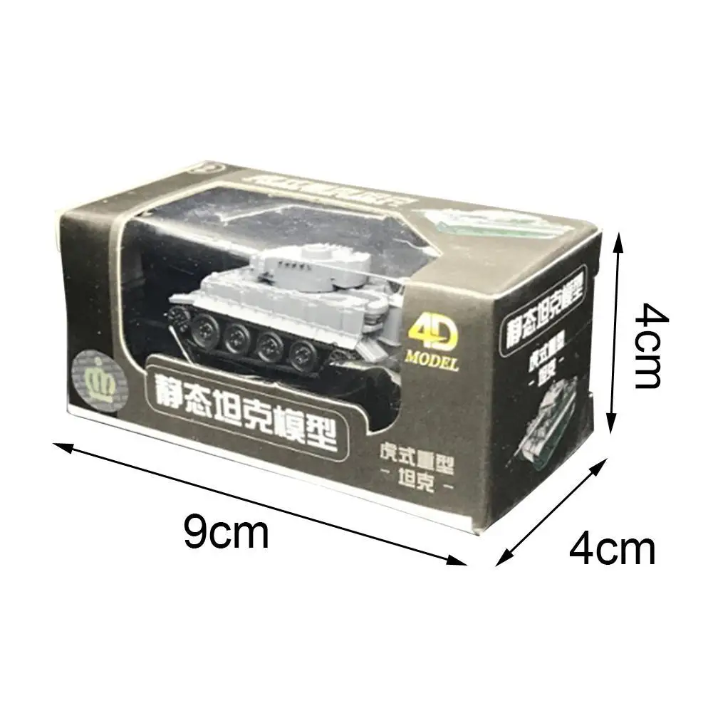 

Random 1Pcs 4D Tank Model Building Kits Military Vehicles Toys Decoration High-density Material Panther Tiger Turmtiger Assault