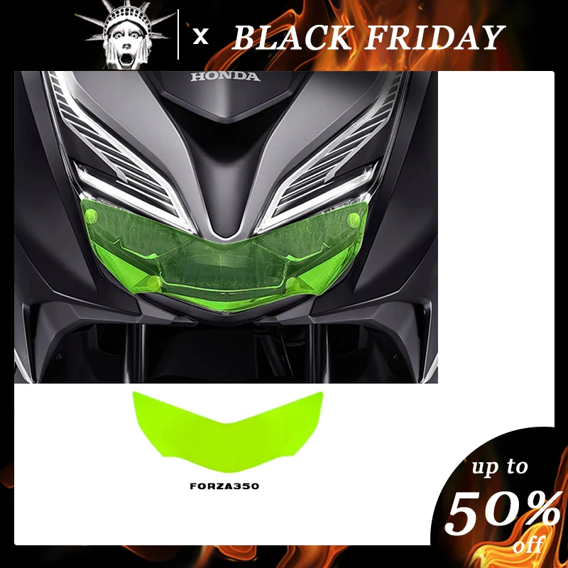

TENGWORSHIP FOR Honda FORZA350 300/NSS350 Motorcycle Headlight Cover Lens Lampcover Cover Protective Shell Headlight Goggles