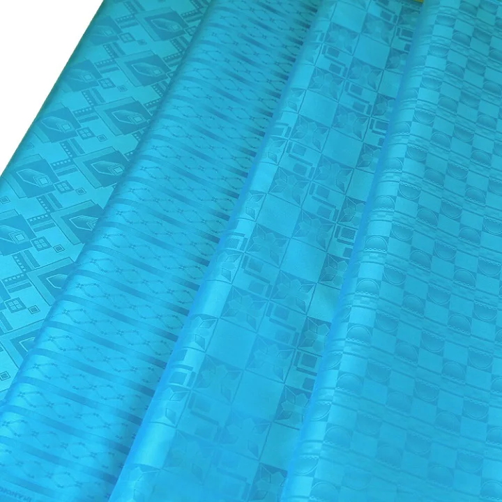 9- Turquoise Базен Riche ткань, похожая на getzner Shining Austria качество жаккард морская парча ткань хлопок Shadda Parfum - Цвет: 9- Turquoise