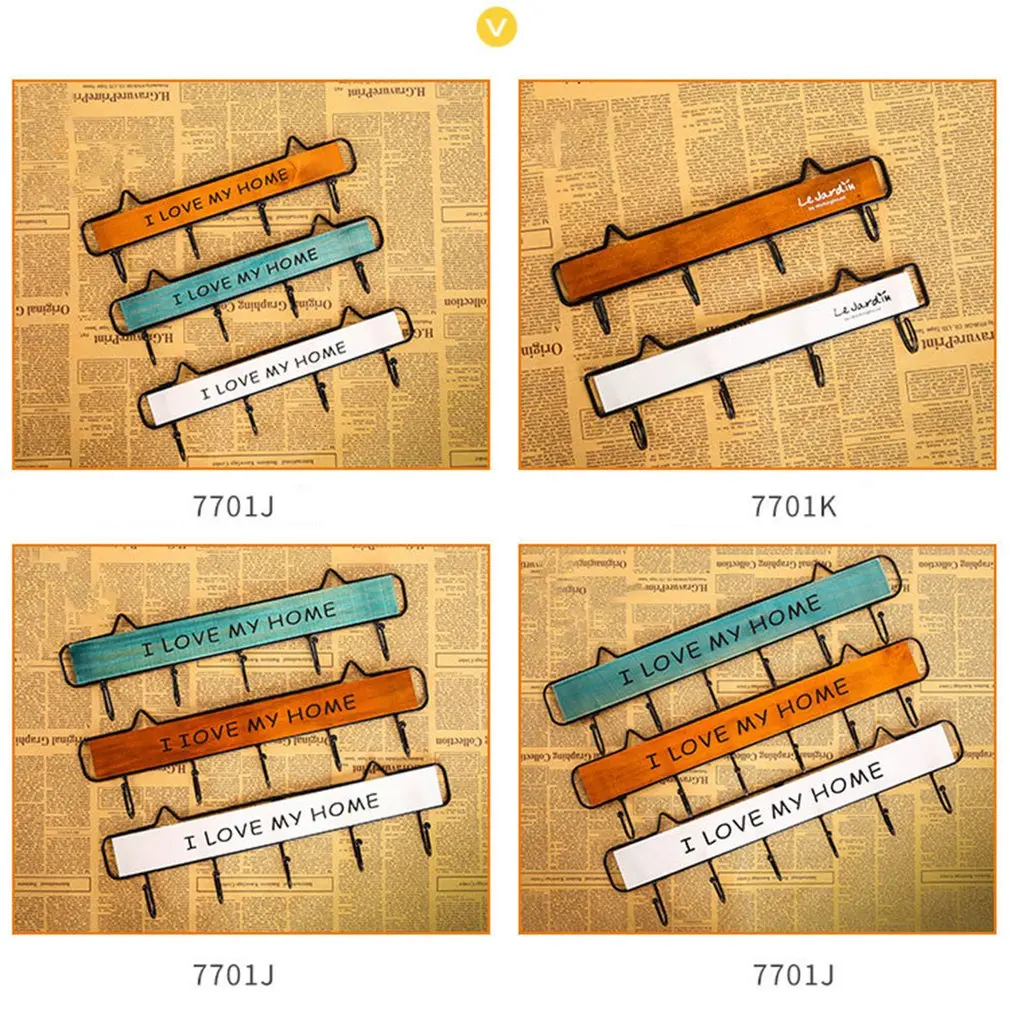 Креативное однотонное дерево кованое железо декоративный крючок идиллическое