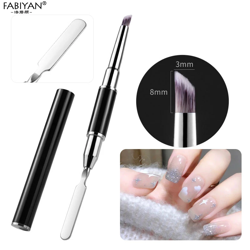 Гель лак дизайн ногтей ручка с кисточкой для рисования съемный плоский