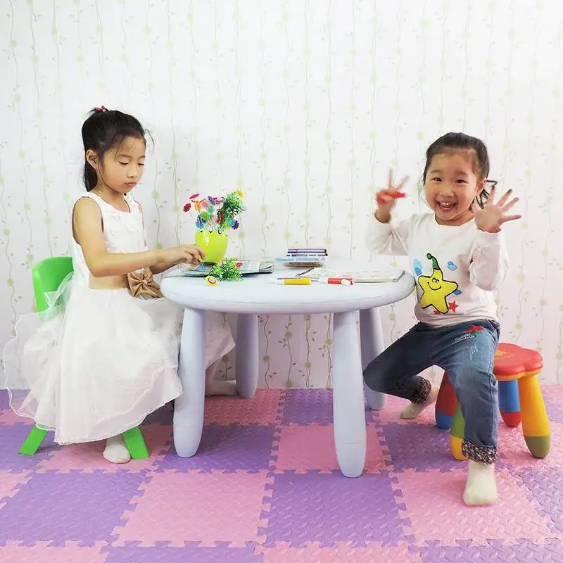Двухэтажный утепленный детский стол и стул для детского сада круглый стол| |