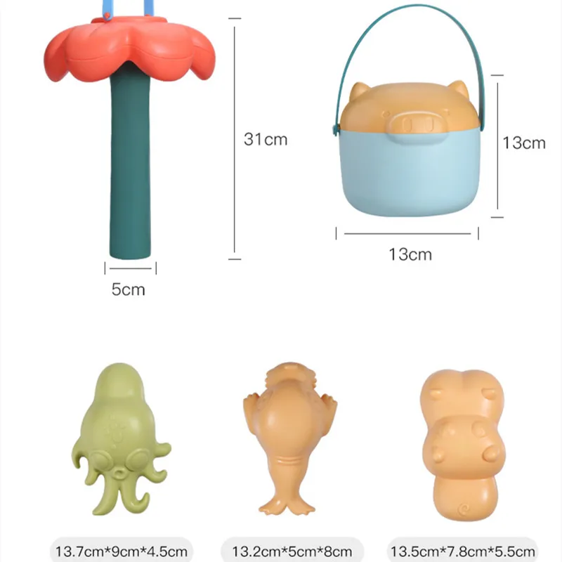 

Children's Beach Toys Summer Square Seaside Baby Water Play Tools Outdoor Sand Shovel Toys Parent-child Interaction Send Gifts