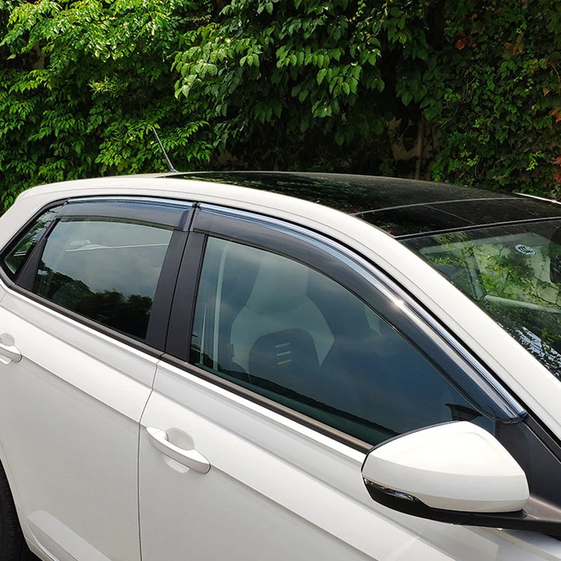 

Автомобильные товары, подходят для VW Volkswagen Polo 6 MK6 AW 2018-2021, оконный козырек, вентиляционные оттенки, защита от солнца, дождя, 4 шт., Внешние дета...