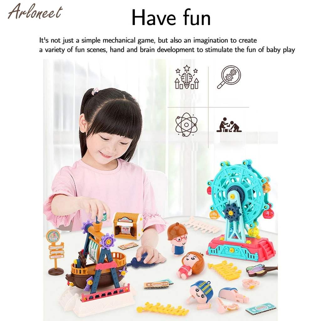 

DIY Ferris Wheel Adventure Handmade Happy Amusement Building Block Puzzle Toys Gift Children's Toy New Education Toys