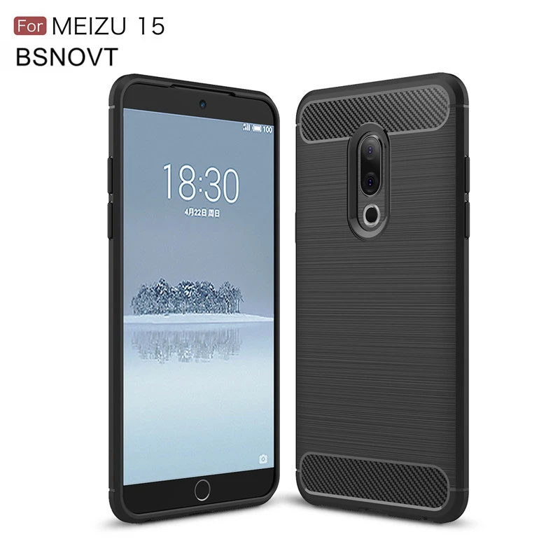 Для Meizu 15 чехол противоударный Мягкий ТПУ силиконовый Матовый Бампер для