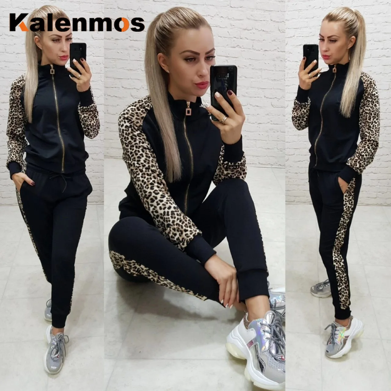 Спортивный костюм для женщин сезон осень-зима теплые спортивные толстовки на