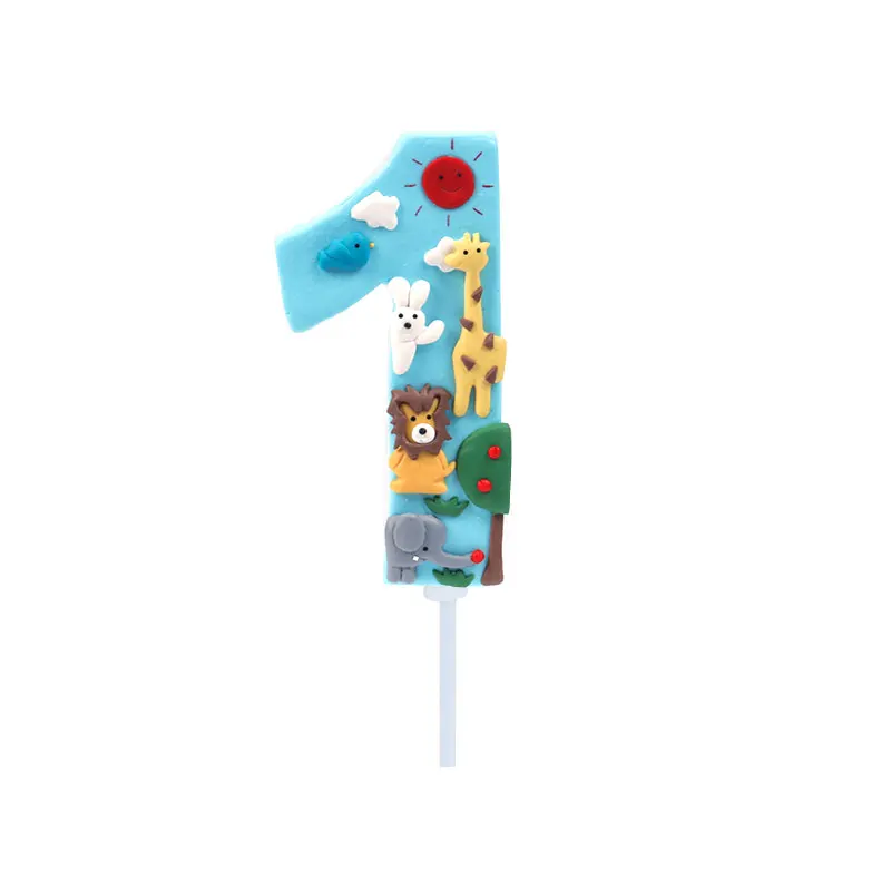 

Safari Animal Cake Topper One Happy Birthday Party Decorations Kids Boy Girl One Year Cake Decor 1st Birthday Jungle Party