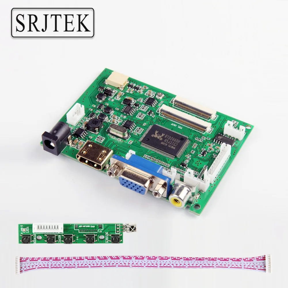 

Srjtek телефон, HDMI, VGA, 2AV, 40 /50 контактов, плата контроллера ПК, ЖК-дисплей для Raspberry PI 3, VS-TY2662-V2 8 bit, драйвер ЖК-дисплея IPS