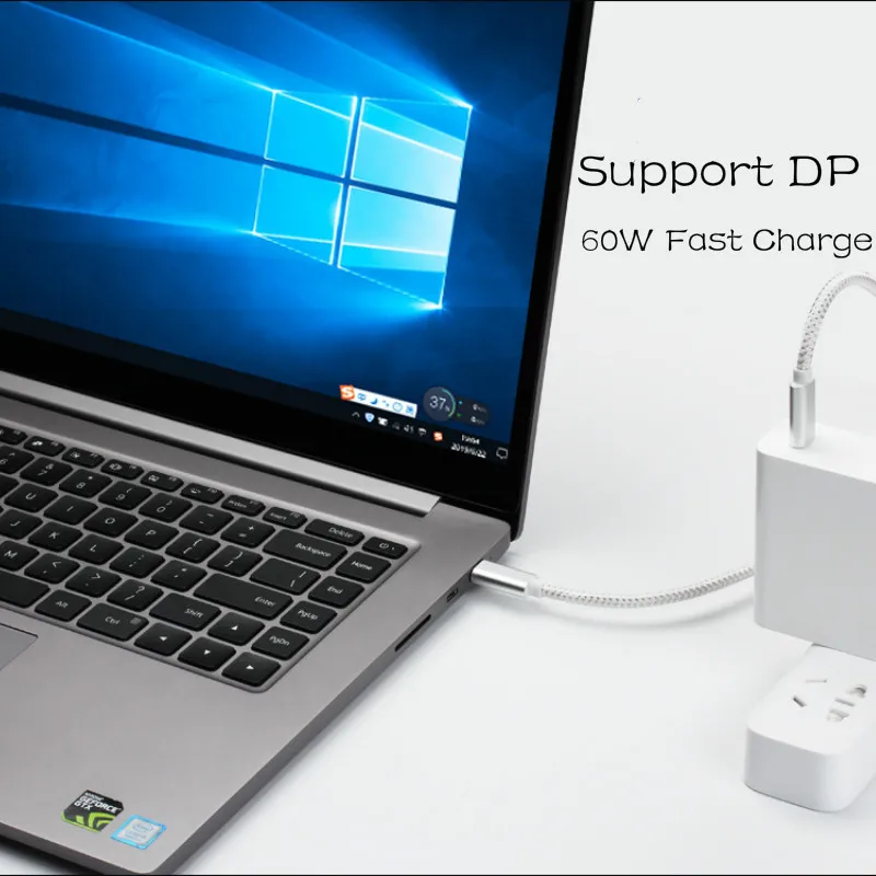 Кабель USB 3 1 type C для быстрой передачи данных 10G позолоченный коннектор нейлоновая