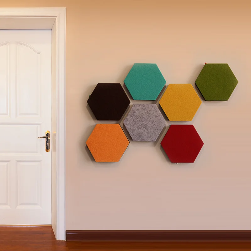 

14cmx14cm Felt Hexagon Moon Star Wall Stickers Letter Message Board Photo Display DIY Art Wall Decor Home Decoration