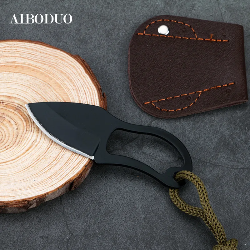 1 шт. 85 мм черный Мини портативный карманный нож из нержавеющей стали для