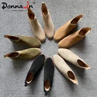 Женские ботинки-Челси из натуральной замши, на мягкой подошве, с круглым носком, Осенние