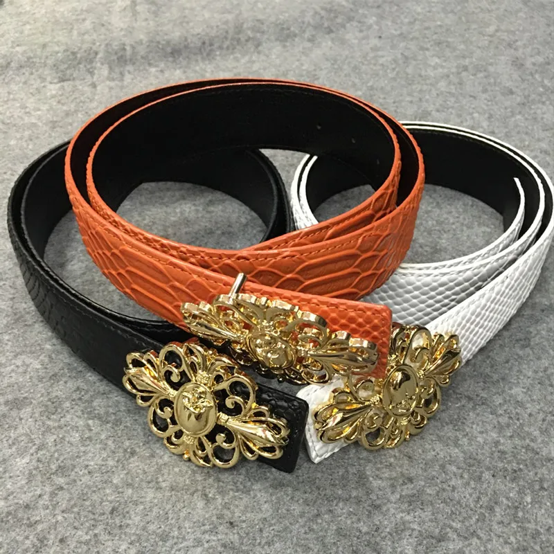 Ремень мужской с крокодиловой текстурой модный гладкий пояс пряжкой в