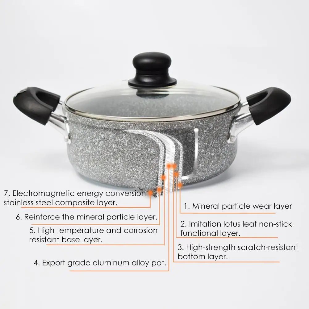 Новейшая каменная кастрюля для лапши супа антипригарная Кастрюля кухонный