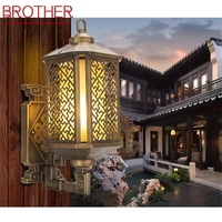 brother classical outdoor wall lights retro bronze led sconces lamp waterproof ip65 decorative for home porch villa