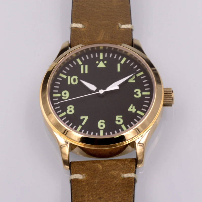 

Mens Watch 42mm Sterile Dial Luminous Rosegold Case Sapphire Glass Military Miyota8215 Automatic Mechanical Wristwatches