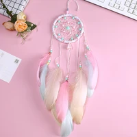 colorful feather dream catcher led braided wind chimes art ornament bestie friends valentines day birthday gifts dreamcatcher