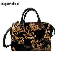 doginthehole luxury vintage women handbags european and american golden floral ladies fashion tote crossbags for shopping travel