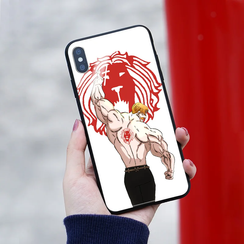 Escanor Nanatsu no Taizai аниме мягкий силиконовый стеклянный чехол для телефона iPhone 6 6S 7 8 Plus