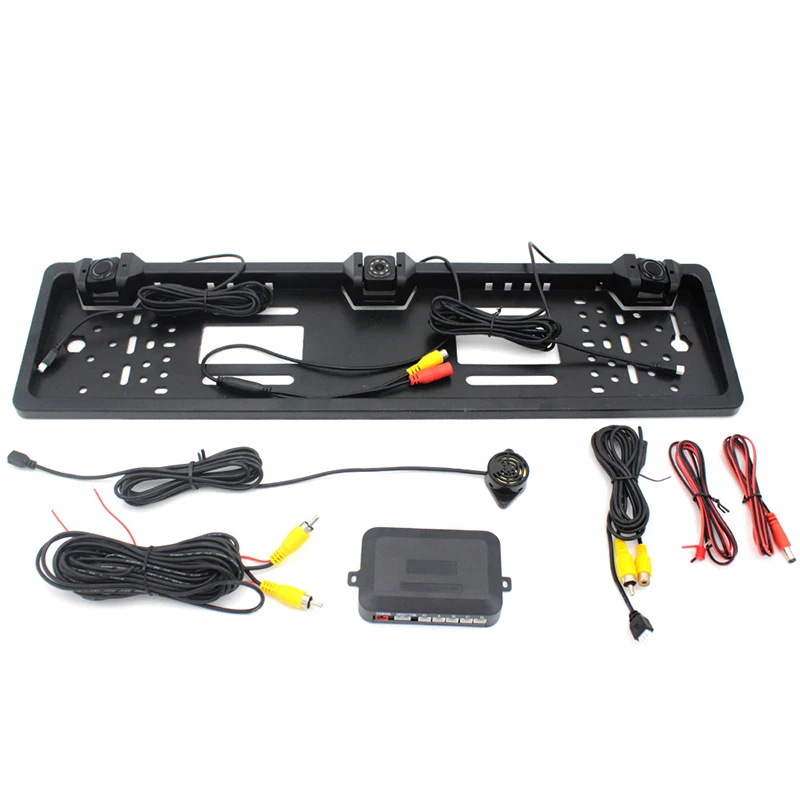 4.3 inch Folding Display Voice Reversing Radar European License Plate Frame Three-in-one Parking Sensor Bluetooth Car | Автомобили и