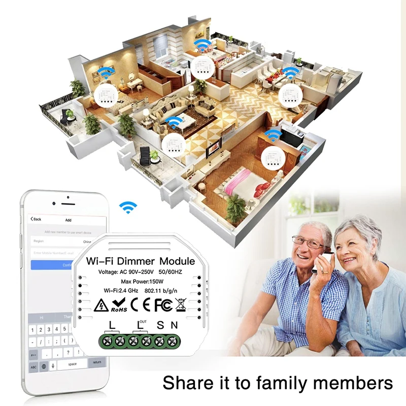 DIY умный WiFi светильник светодиодный диммер Smart Life/Tuya APP пульт дистанционного