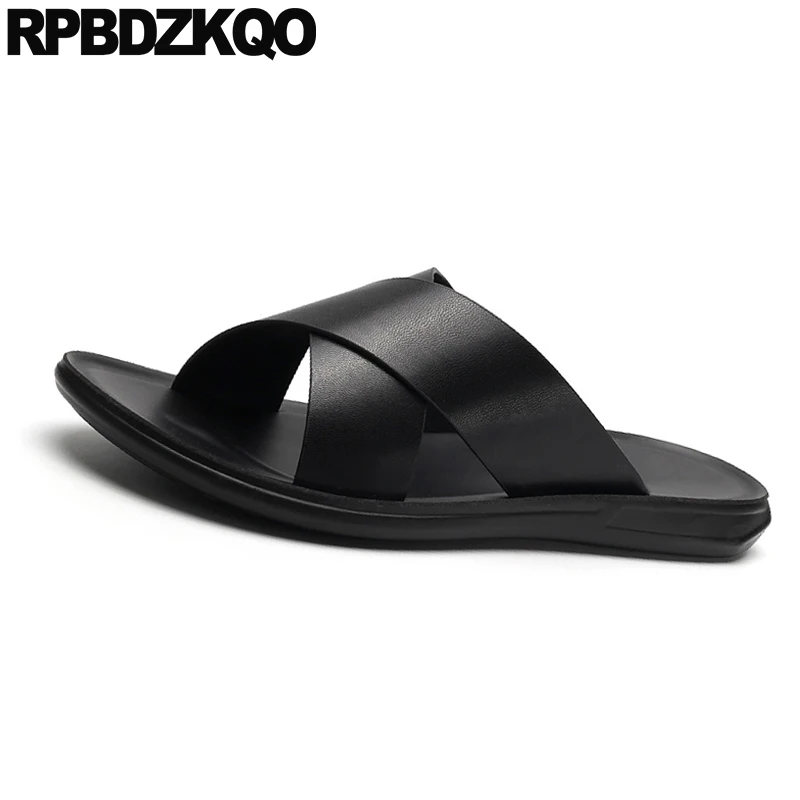 Мужские сандалии кожаное лето мягкий мода воды обувь пляж водонепроницаемый