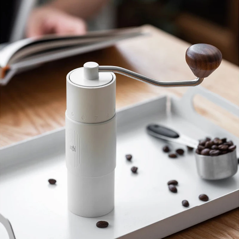 

Hand-shake Coffee Beans Grinding Machine Adjustable Scale 20g Capacity Double Bearing 11 Gear Grind Arenaceous Hand Bean Grinder
