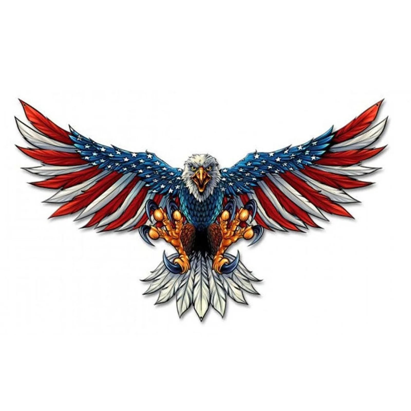 

Metal Eagle Wall Hanging Art Patriotic Bald Eagle Ornament Flying Bird Pendant Elegant Decoration For Your Office Library Home