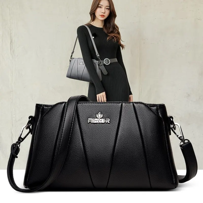 

OLSITTI Casual Large Capacity Women's Handbags PU Leather Shoulder Bags for women 2021 Ladies Simple All-match Crossbody