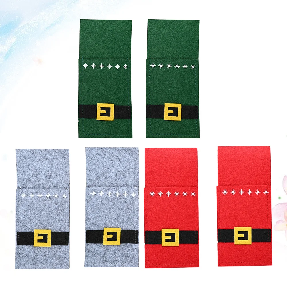 6 шт. Рождественский Пояс дизайн держатель посуды креативный мешочек для