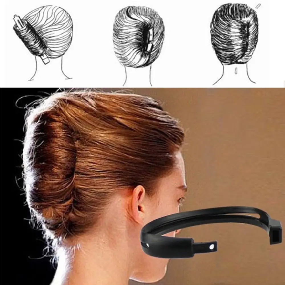 

2pcs/set Simple DIY Hair Styling Tool Donut Bun Clip Formal French Twist Maker Holder Hair Sticks For Women Hair Accessories