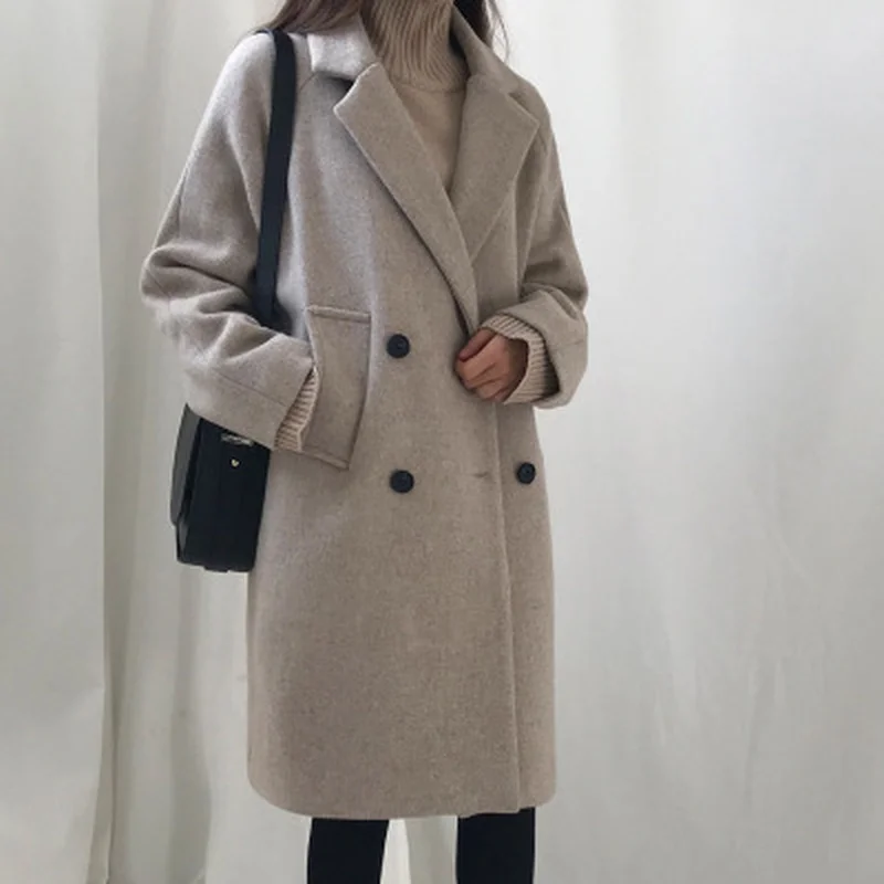 

Осенне-зимнее шерстяное пальто в клетку женское средней длины Корейская версия 2021 женское осенне-зимнее новое шерстяное Пальто утепленное