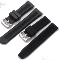 luxury men black nature watchband 20mm 22mm silicone rubber watches band belt for tag strap carrer for heuer buckle drive timer