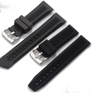 Luxury Men Black Nature Watchband 20mm 22mm Silicone Rubber Watches Band Belt For TAG Strap CARRER f