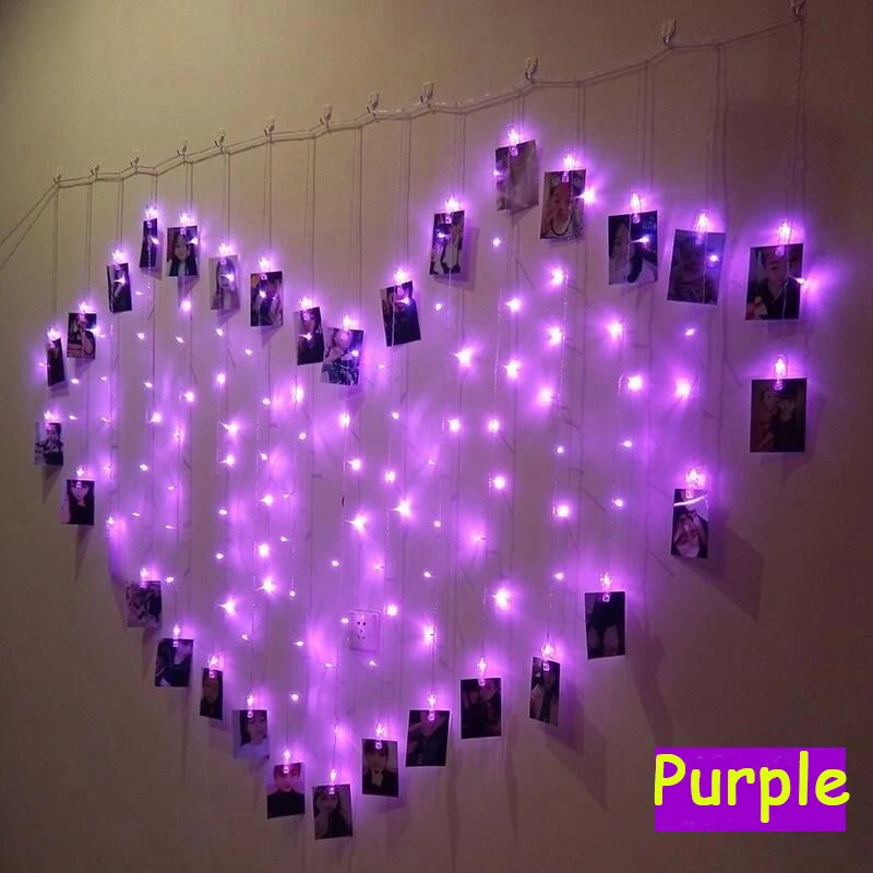 2X1.5M 128 LED карта фото клип Фея Сосулька занавеска Гирлянда Свет рождественские