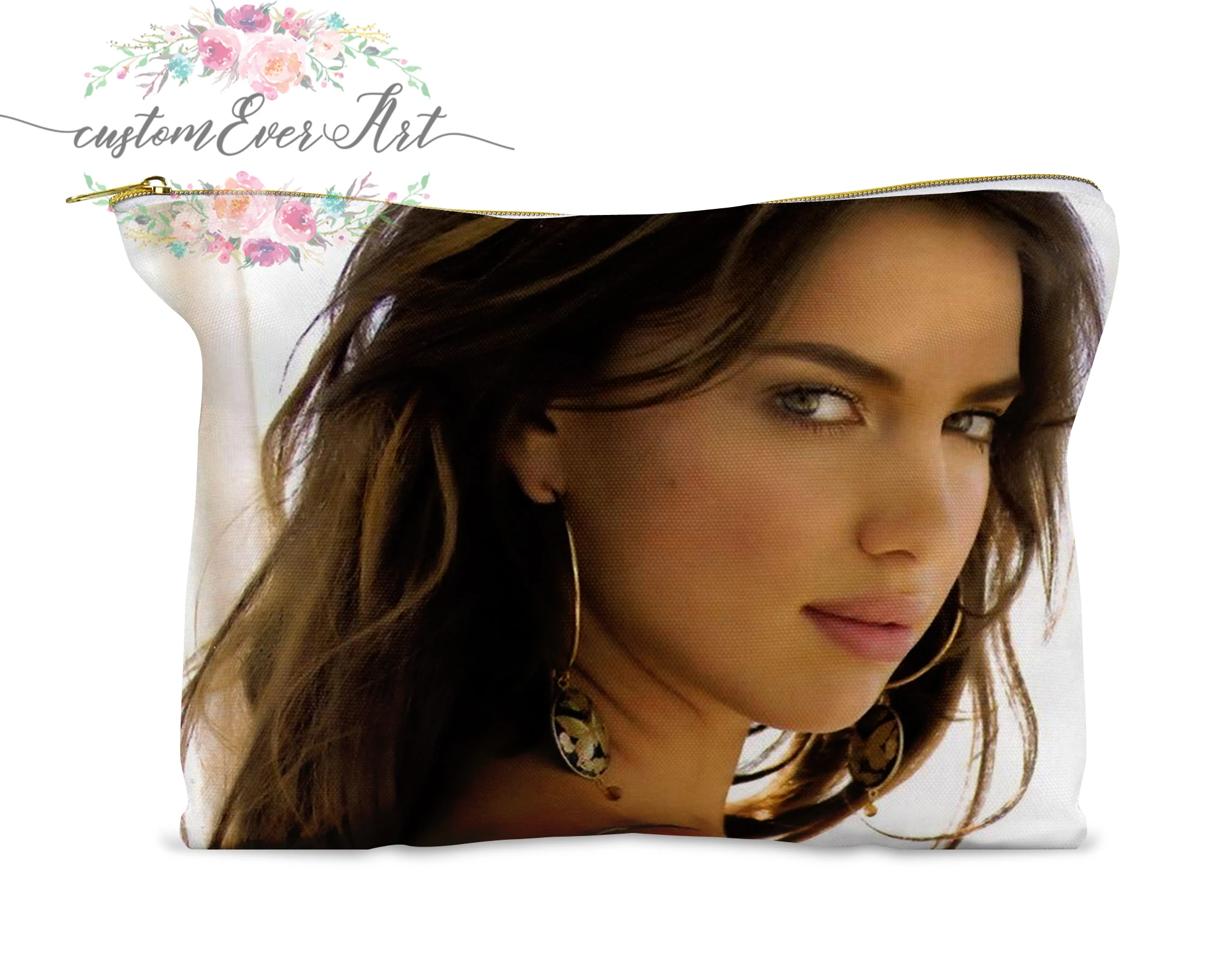 

Irina Shayk cosmetic bag personalized small makeup bag funny makeup organizer toiletry bag zipper pouch