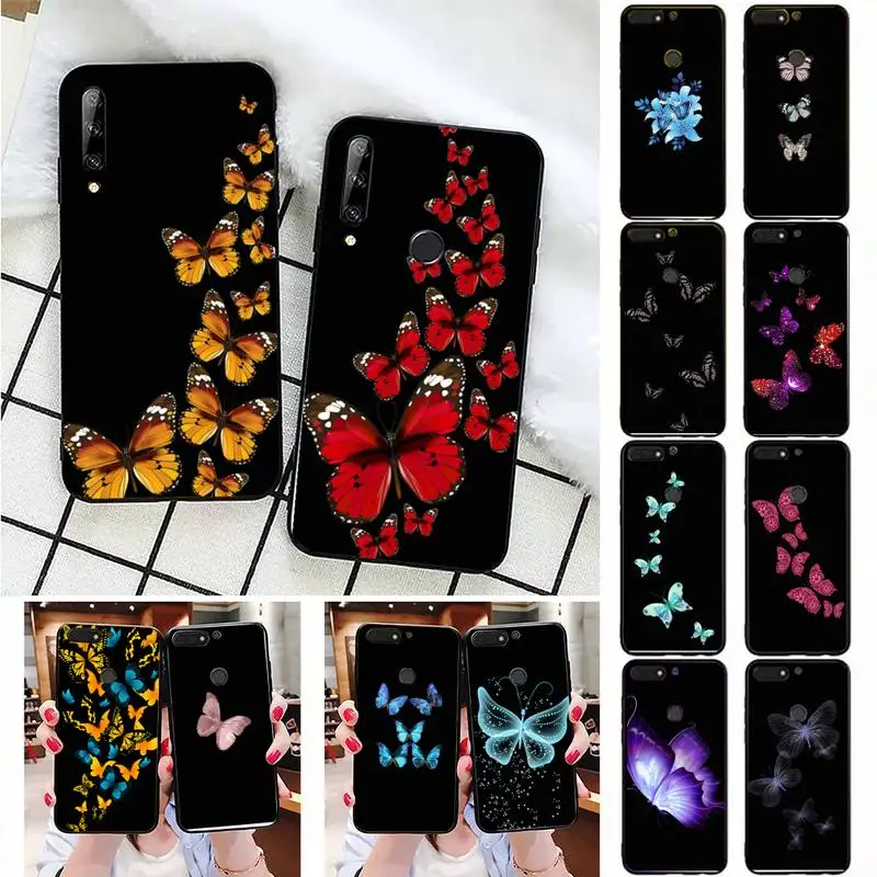 

beautiful butterfly Phone Case For Huawei Honor 7A 7C 8 8x 9 10 20lite Fundas Coque Bumper for Honor 10i 20i Capa