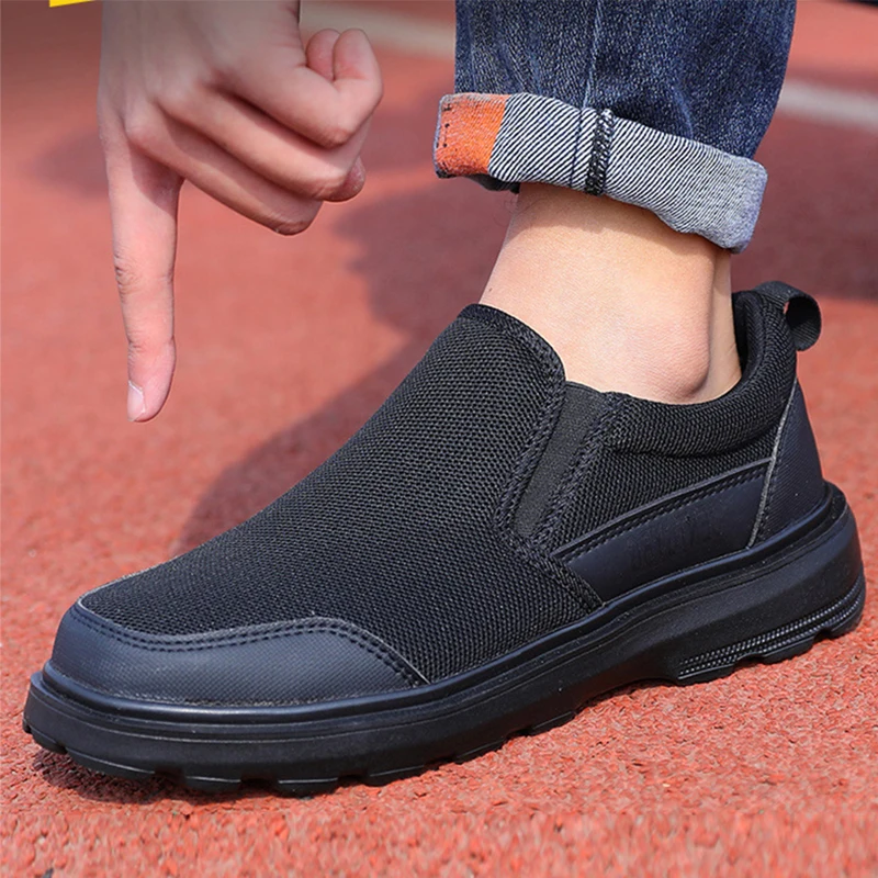

Comfortable Work Shoes For Men Safety Boots Anti-smashing Safety Shoes With Steel Toe Cap Indestructible Work Boot Male Footwear