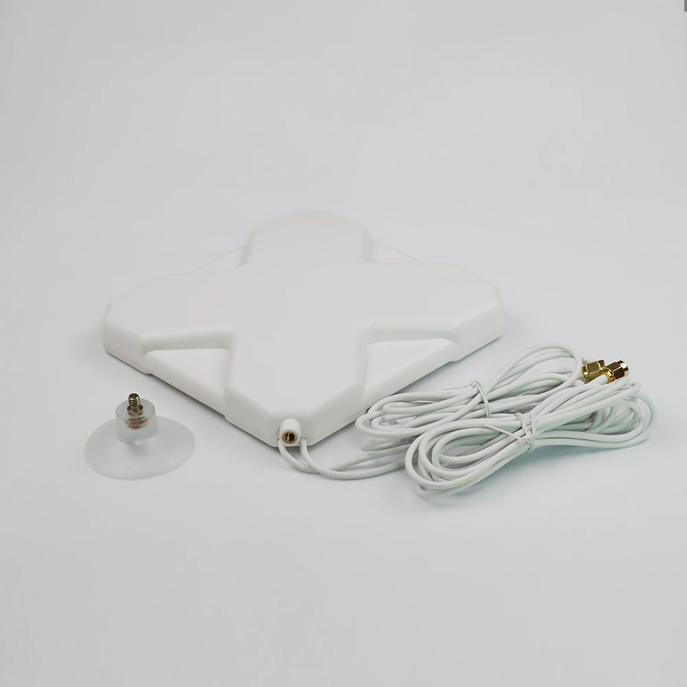 ZQTMAX 35dbi 4G LTE Antenna Double SMA Aerial Male Plug Connector 1710-2690MHZ for Mobile Signal Booster Amplifier Wifi Repeater