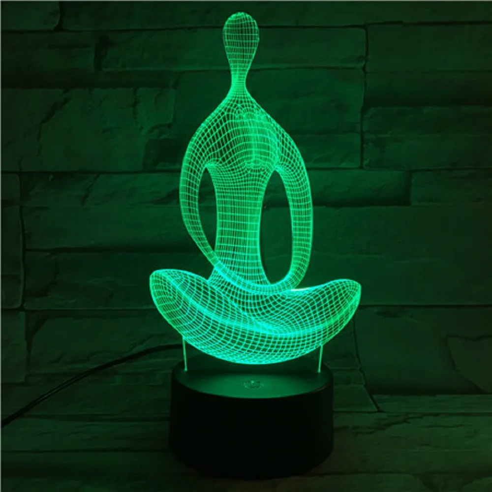 3D LED USB Novetly домашнее декоративное освещение медитация Йога атмосфера спальня