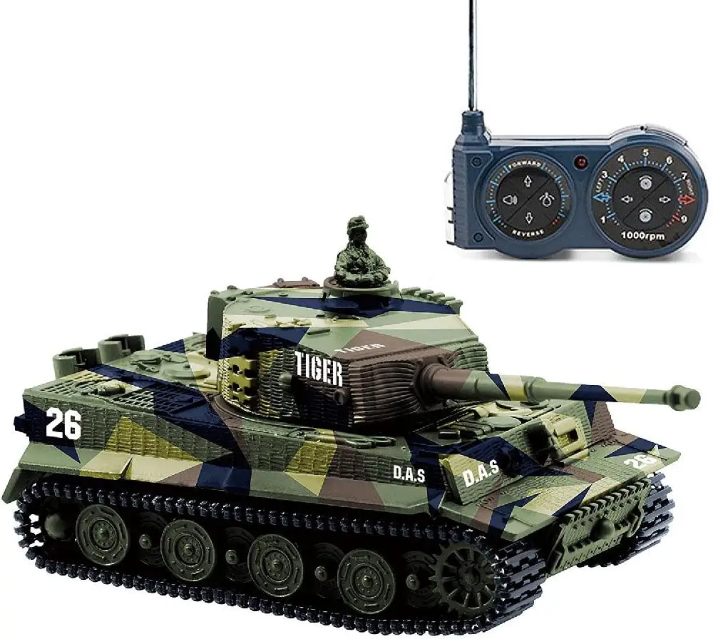 

1:72 мини-танк с дистанционным управлением, игрушка, вращающаяся на 360 ° башня, танк с дистанционным управлением, игрушка со звуком