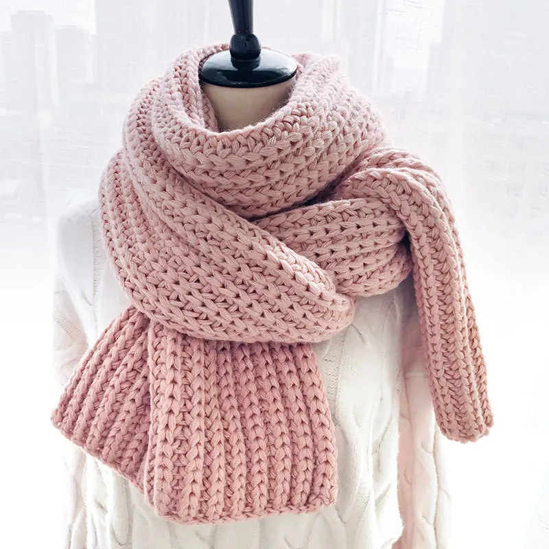 

Scarf women's autumn and winter new all-match thickened warm dual-use shawl one