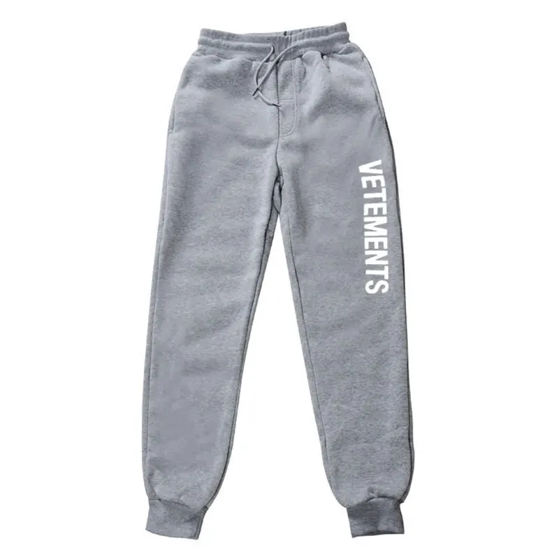 

Pants VETEMENT Sweatpants Men Joggers 2021 New Letters Printed Pants For Women Men