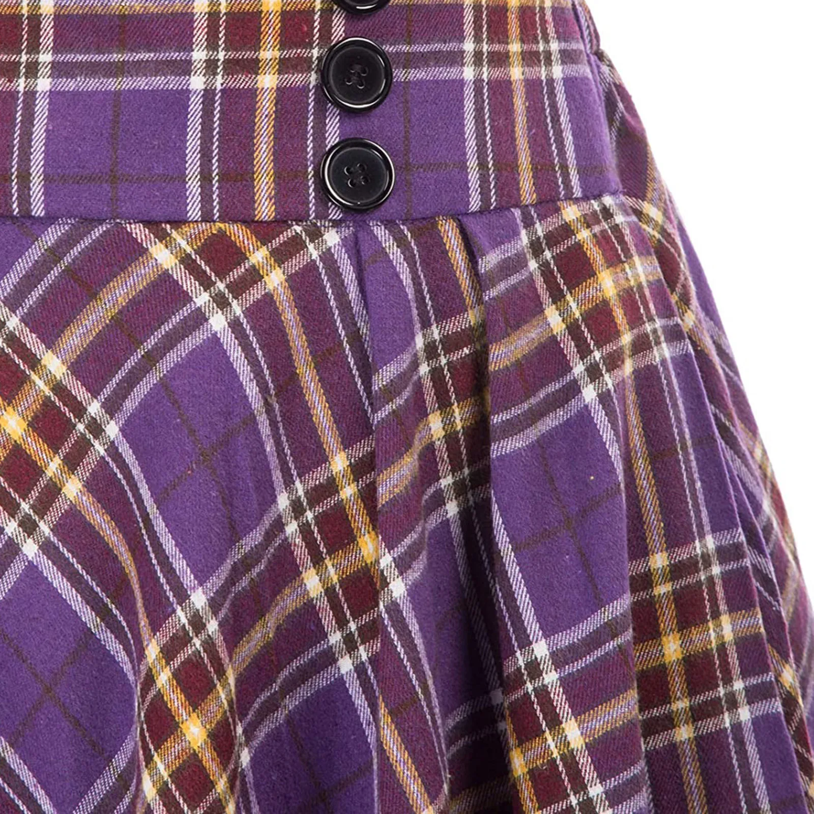 Women Fashion Casual Plaid Skirt elegant romantic With Pockets Vintage High Waist Pleated | Женская одежда