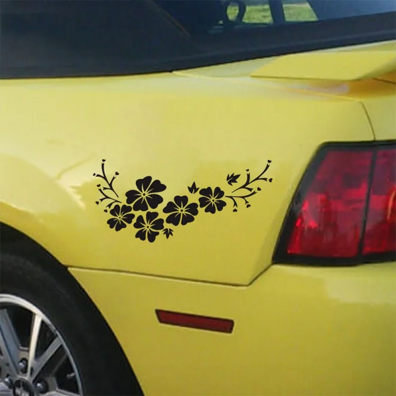 Гибискус цветы виниловая наклейка s стикер для автомобиля ноутбук Автомобильная