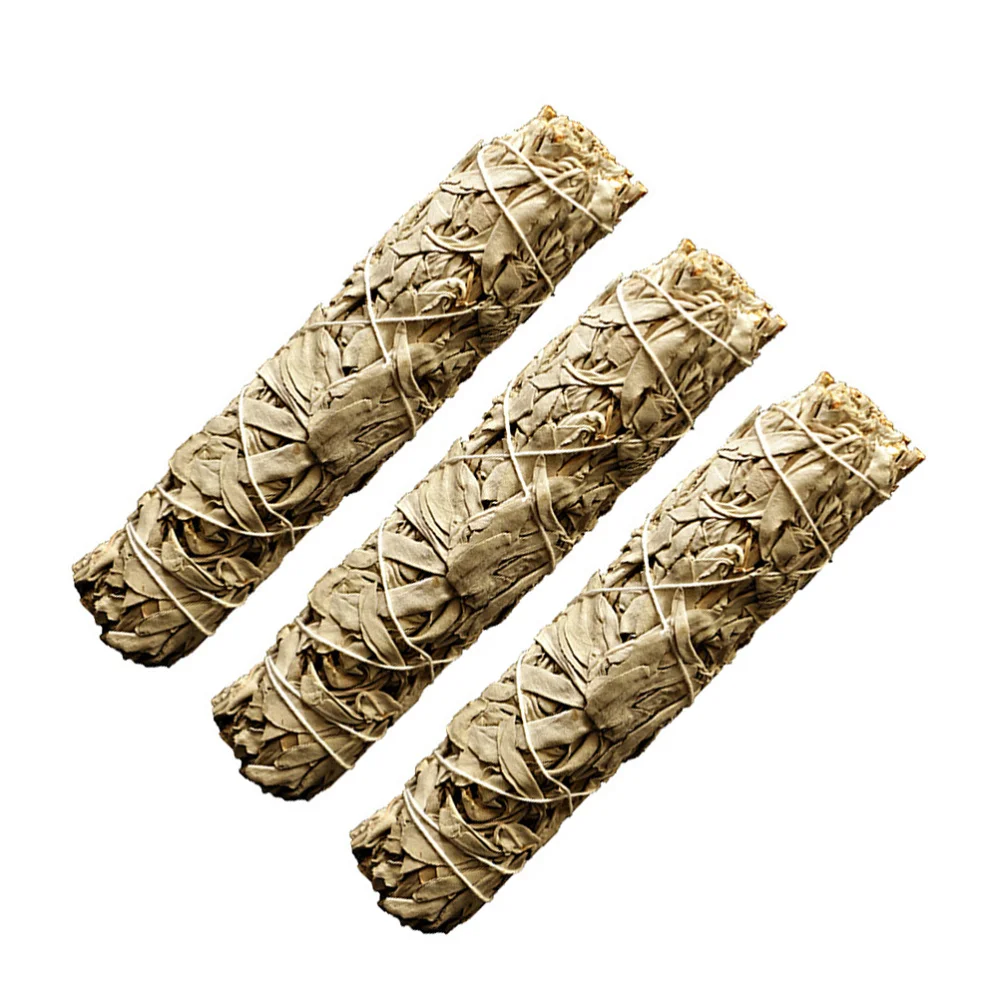 

3pcs California White Smudging Bundles Air Purification Stick for Yoga Meditation
