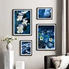 Синий Агава банановый лист цветок горный Каньон настенная живопись холст скандинавские постеры и принты Декор картинки для гостиной