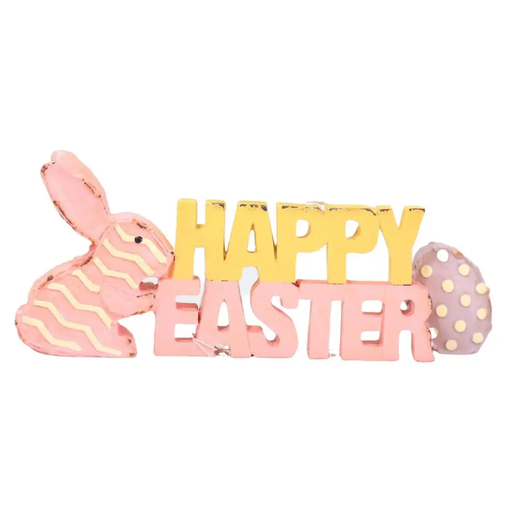 

Креативное украшение на стол с Пасхальной тематикой, красочное яйцо кролика, настольные украшения, красочное украшение из смолы 23x9,6x8,8 см, у...